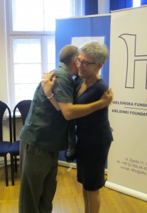 Mi emotivo saludo a Danuta Przywara, presidenta de la Fundación Helsinki